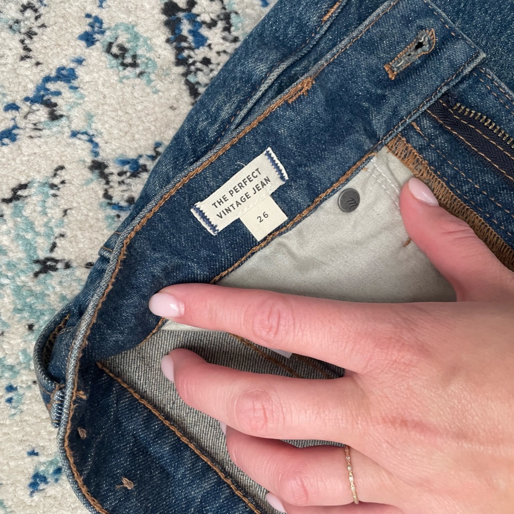Madewell perfect vintage jean in indigo stretch